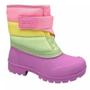 Carter's Little‎ Girl's Snow-Cold Weather Boots Size 11 Pink/Lavender/Multicolor